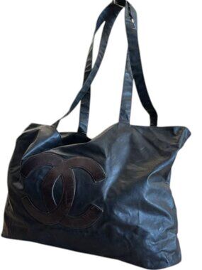 793163CR C1 Chanel Tote Bag Black Nylon